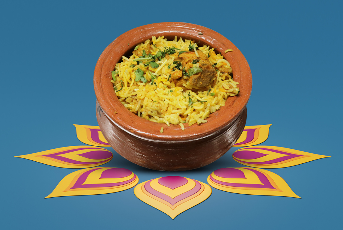 Indian Clay Biriyani Individual Serving Bowl