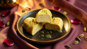 sliced-kulfi-traditional-pakistani-ice-cream-garnished-with-pistachios-and-rose-water-on-a-festive-eid-dessert-table