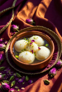 a-bowl-of-rasgulla-spongy-milk-balls-in-sugar-syrup-garnished-with-pistachios-and-rose-petals-for-eid-celebrations